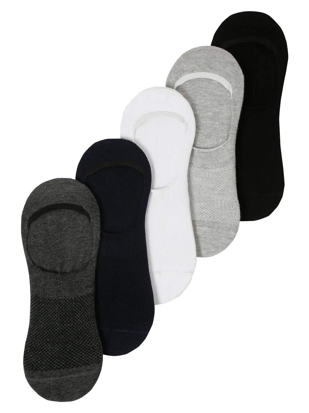 Luxury No Show Bamboo Cotton Socks (Pack Of 5)