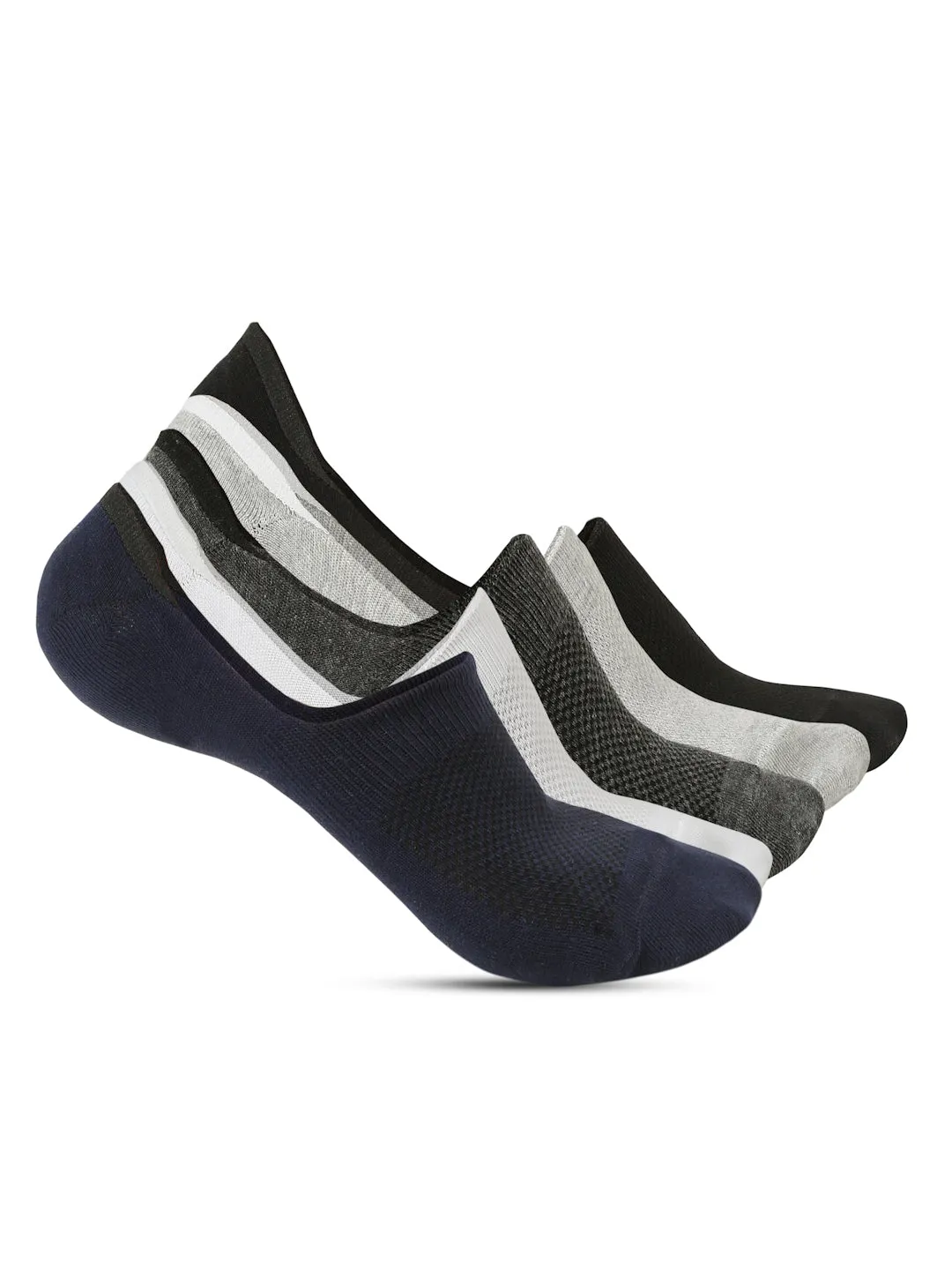 Luxury No Show Bamboo Cotton Socks (Pack Of 5)