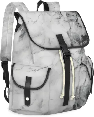 Marble Surface Pattern Waterproof Laptop Backpack for Men Women Vintage Style Backpack Large Storage Carry on Backpack for Travel & Work Fits 15-inch Notebook