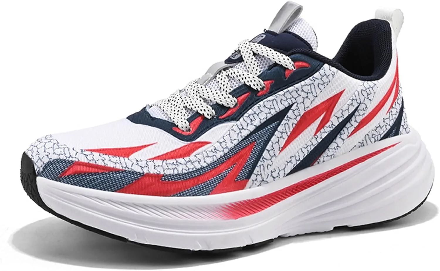 Men's High Top Lace Up Anti Slip Graffiti Basketball Shoes, Arch Support Casual Men's Breathable Running Shoes, Fitness Cushioning Training Shoes