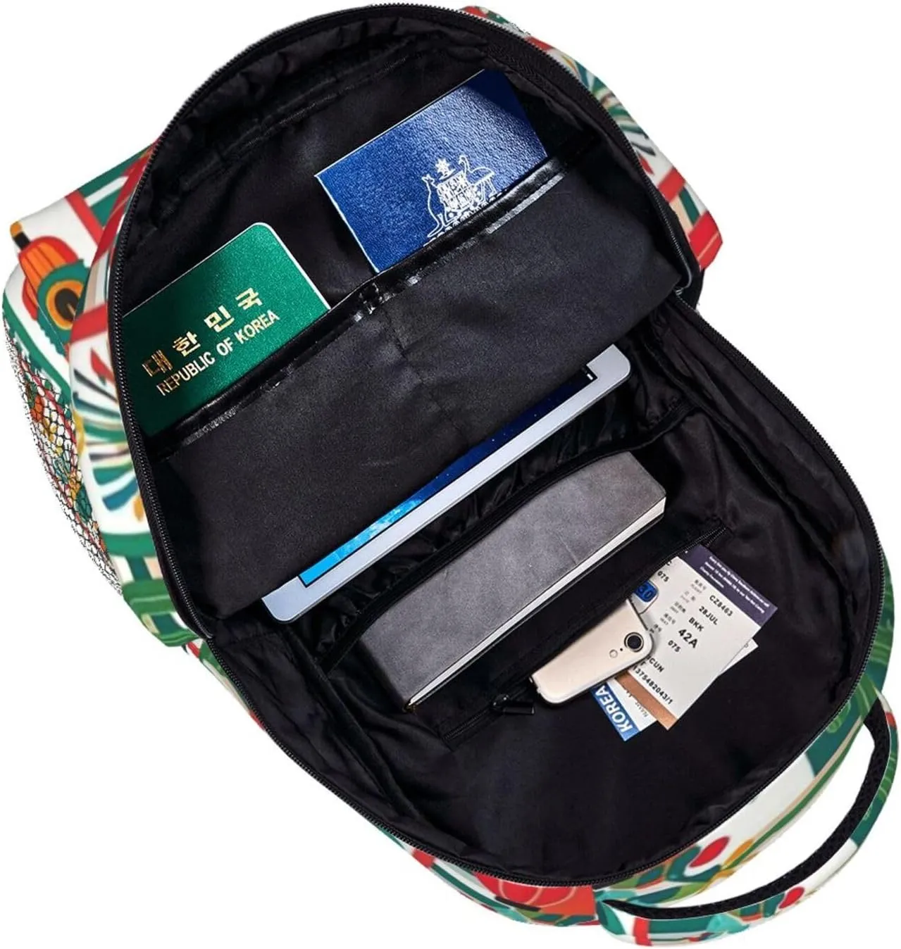 Mexican Loteria Striped Cactus Adult Backpacks 15 Inch Laptop Backpack Double Shoulder Bag for Work Travel Gifts