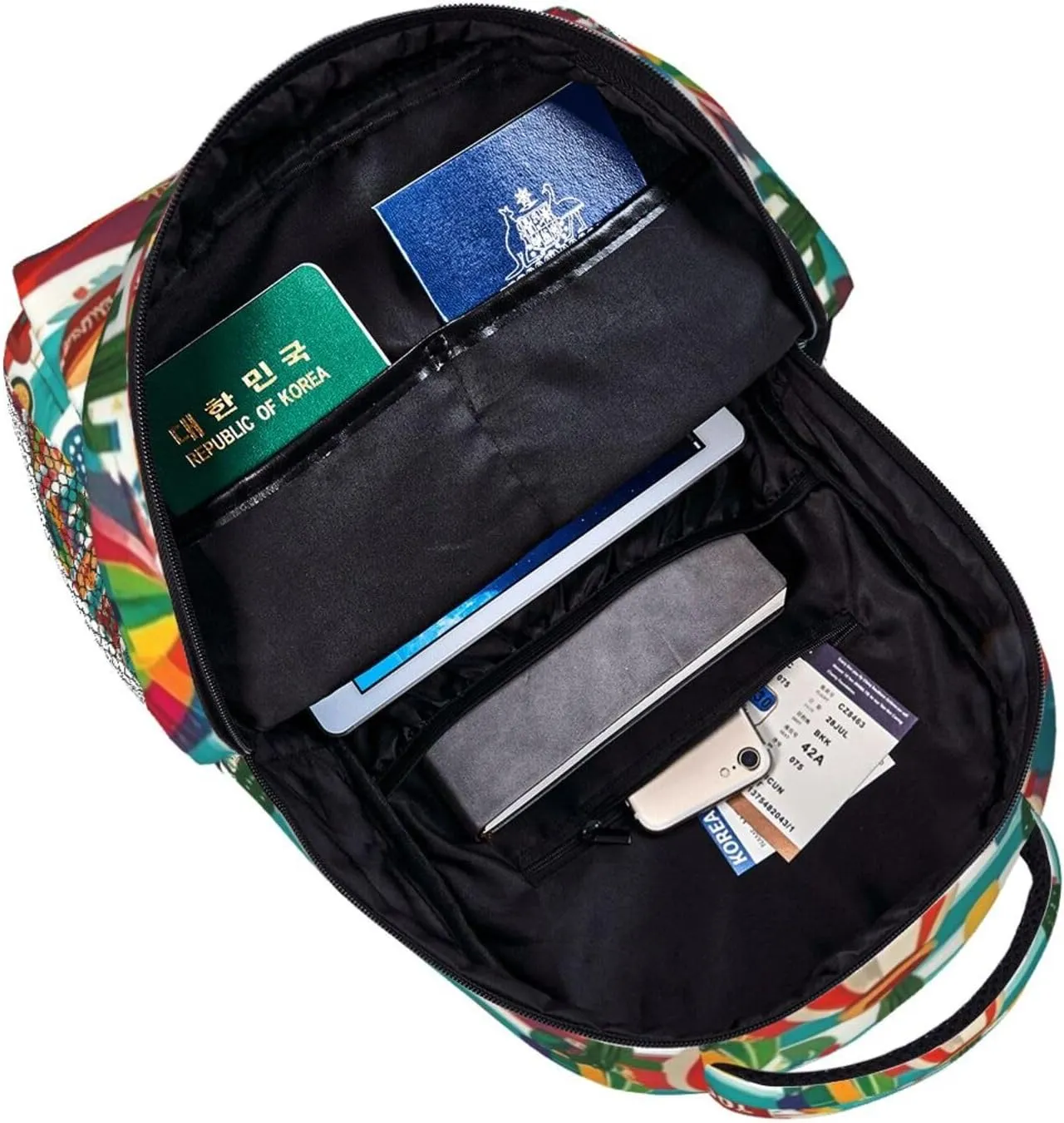 Mexican Loteria Striped Cactus Adult Backpacks 15 Inch Laptop Backpack Double Shoulder Bag for Work Travel Gifts