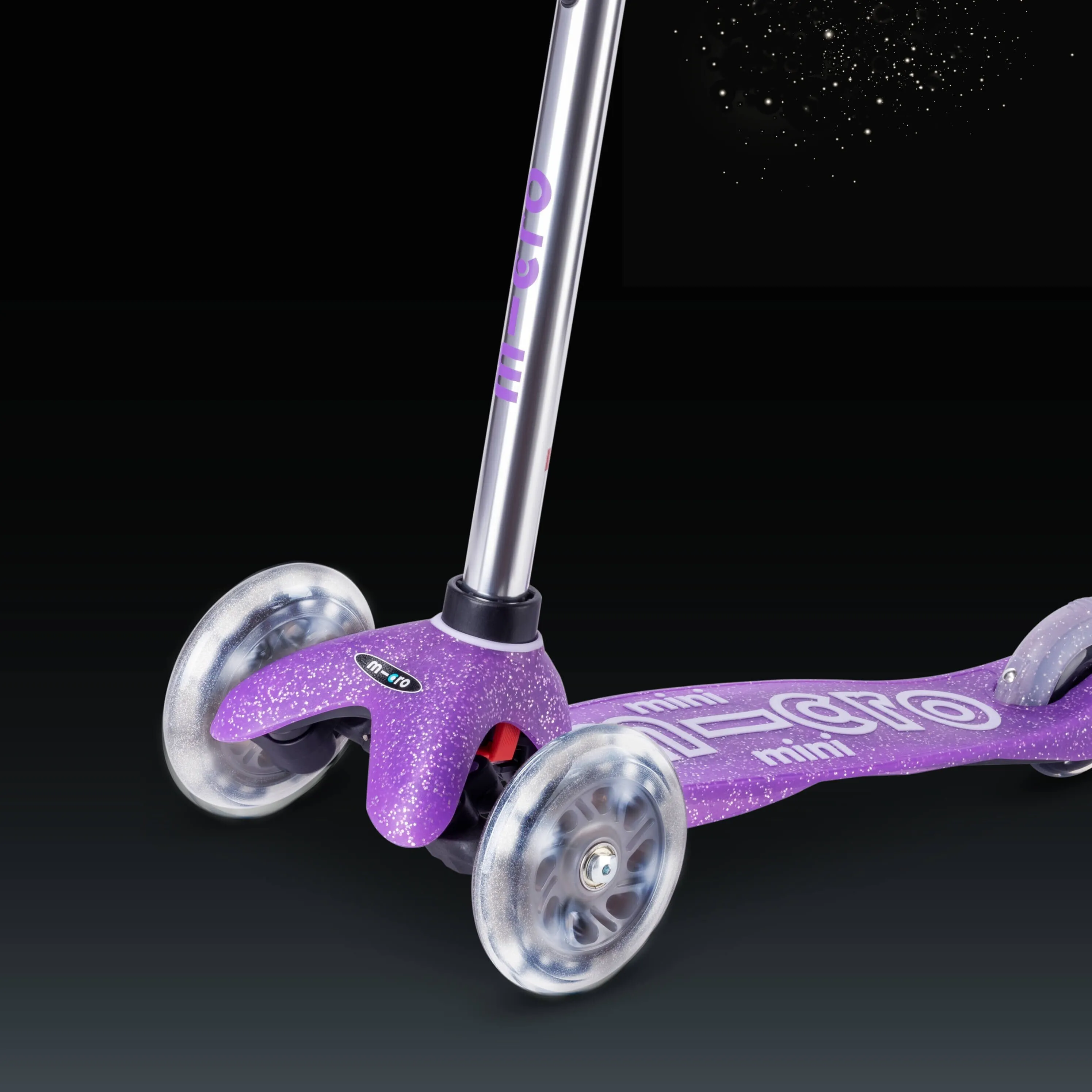 Micro Scooters Glitter Mini Micro Scooter Deluxe LED - Purple