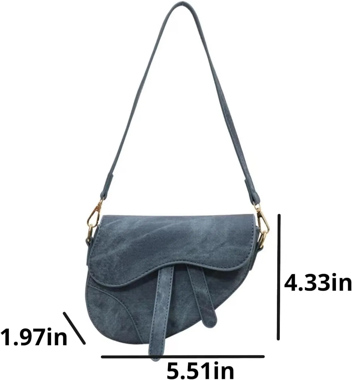 Mini Saddle Shoulder Bags for Women Trendy Clutch Purse Small Crossbody Bag Satchel Bags Handbag PU Vegan Leather