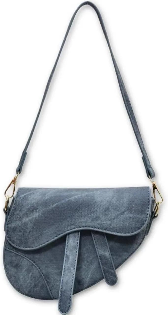 Mini Saddle Shoulder Bags for Women Trendy Clutch Purse Small Crossbody Bag Satchel Bags Handbag PU Vegan Leather