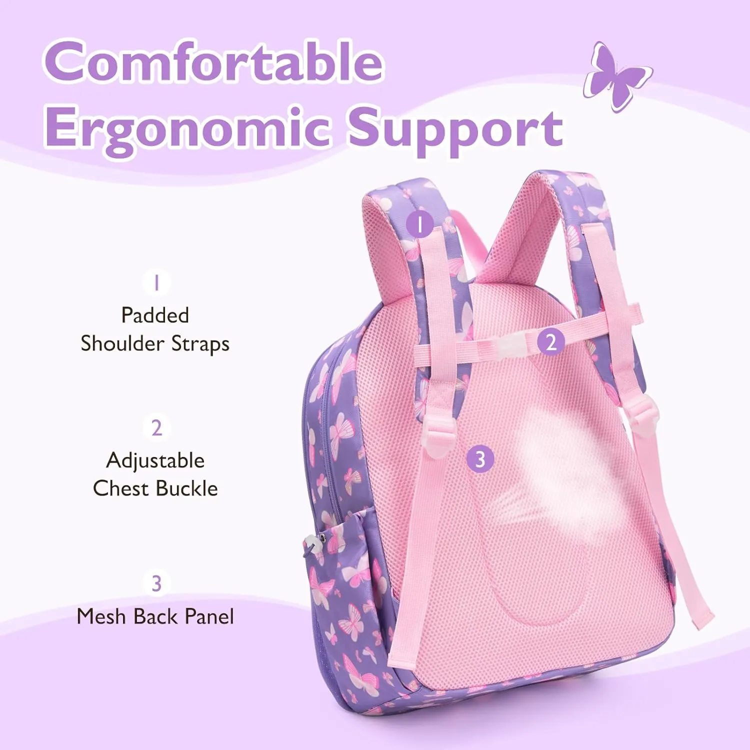 mommore Kids Backpack for Boys Girls Preschool Kindergarten Backpacks Lightweight Elementary School Bookbag with Lunch Box
