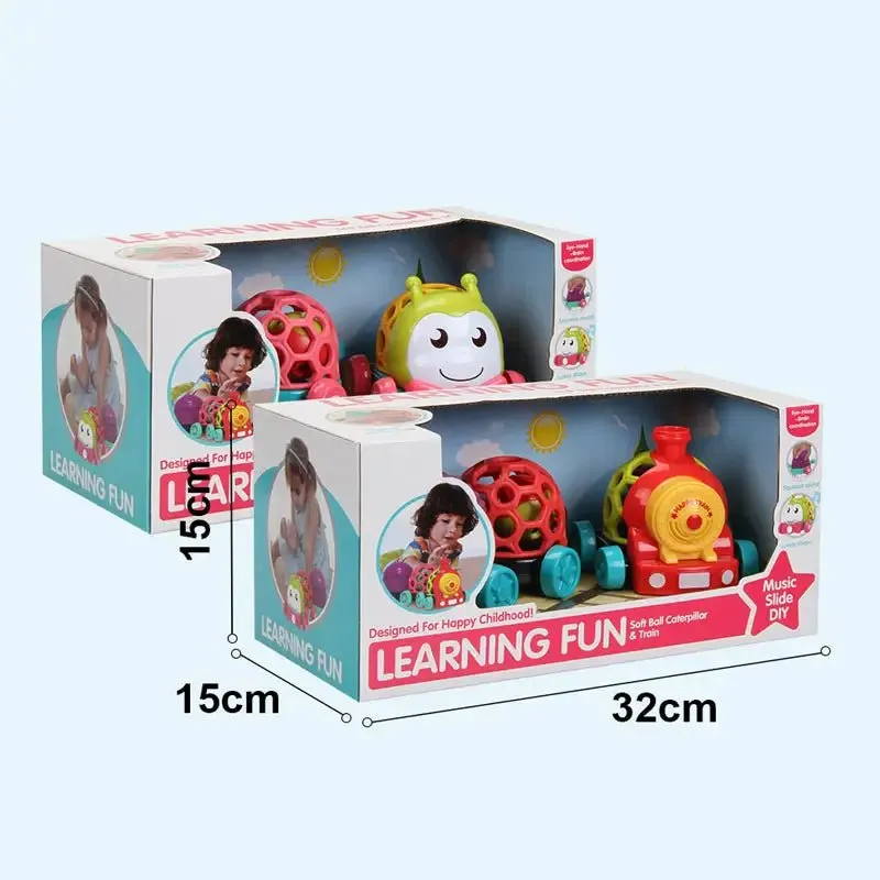 Musical Soft Teether Rattle Train Set Assorted | 1 Pcs