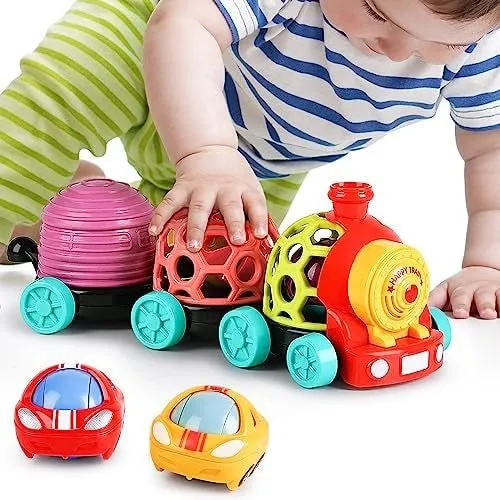 Musical Soft Teether Rattle Train Set Assorted | 1 Pcs