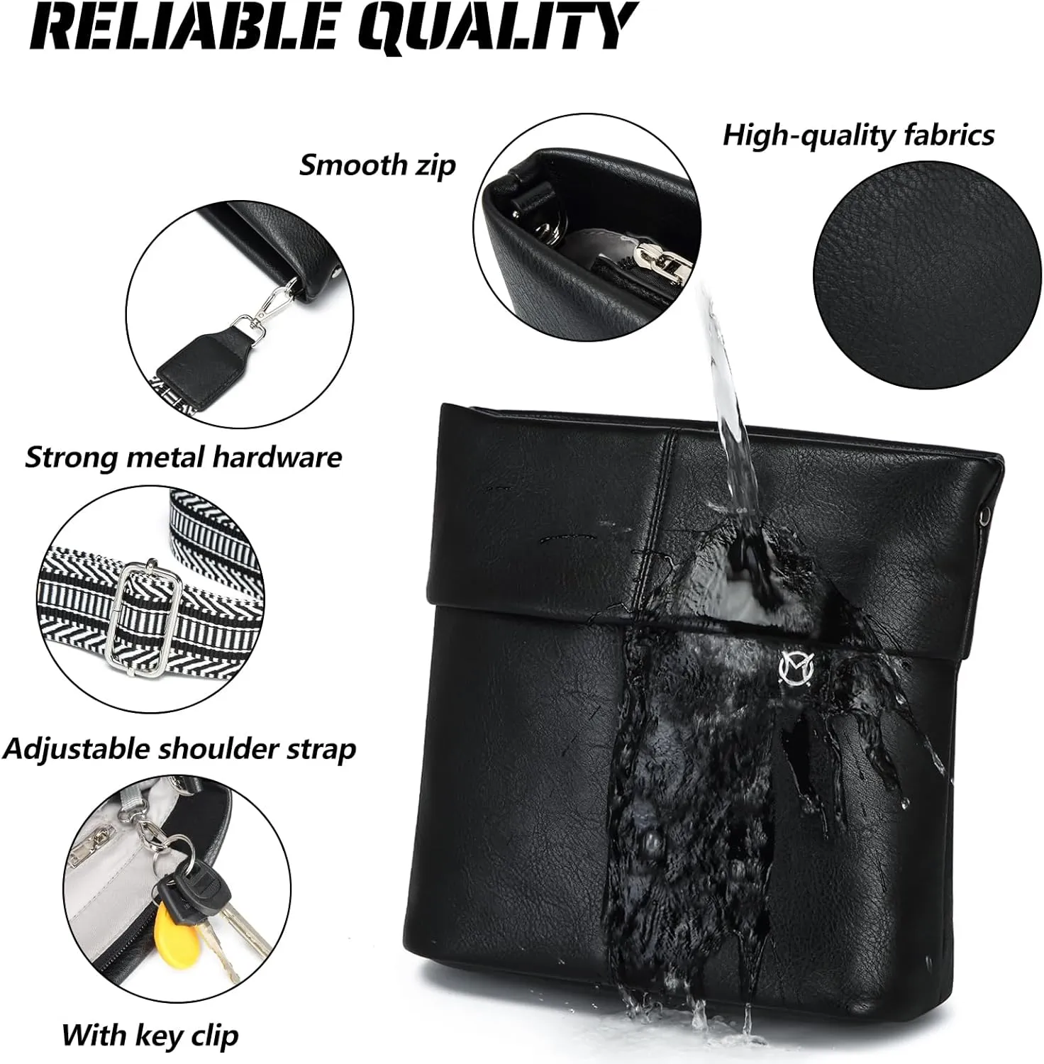MYHOZEE Crossbody Purses for Women, Cross Body Bags with Two Straps Leather Shoulder Bag Trendy Handbags