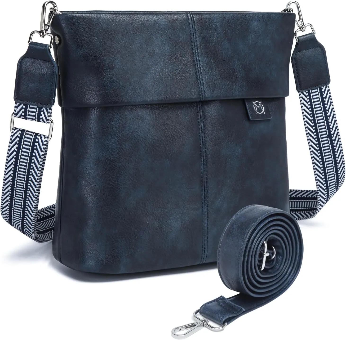 MYHOZEE Crossbody Purses for Women, Cross Body Bags with Two Straps Leather Shoulder Bag Trendy Handbags