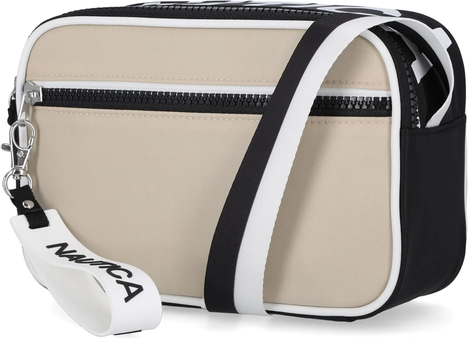 Nautica High Seas Camera Crossbody, Bilateral Oatmeal