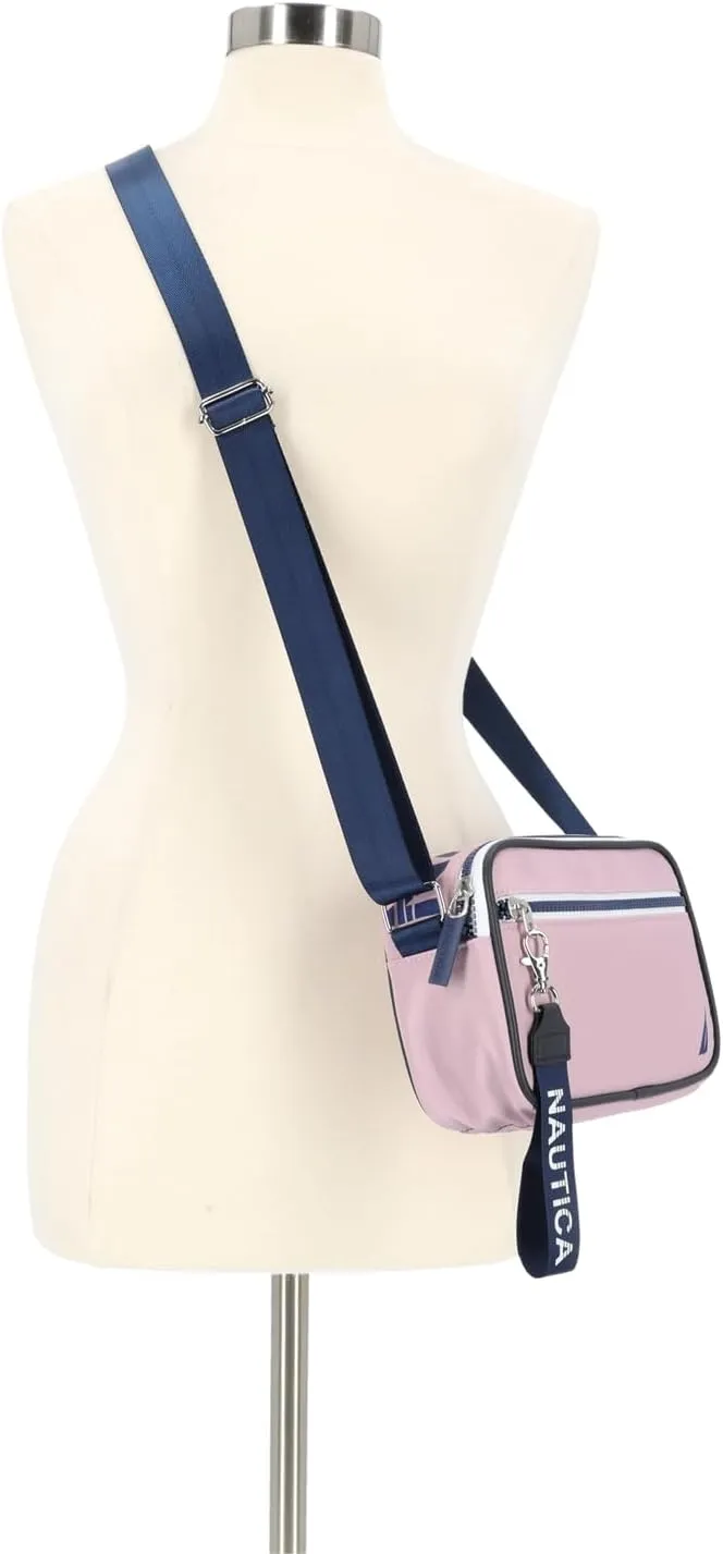 Nautica High Seas Camera Crossbody, Lilac Rose