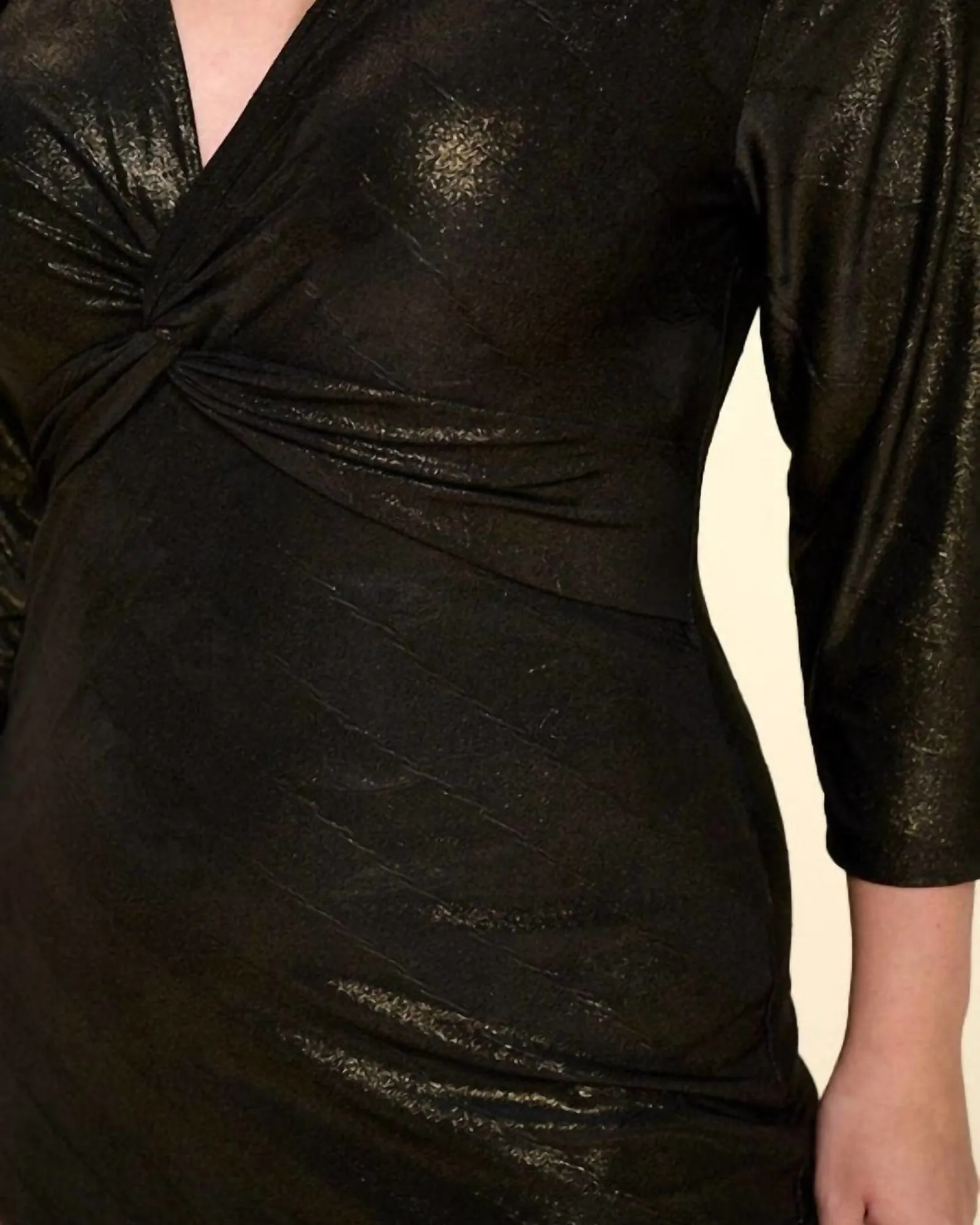 New York Nights Dress in Black Metallic | Black Metallic
