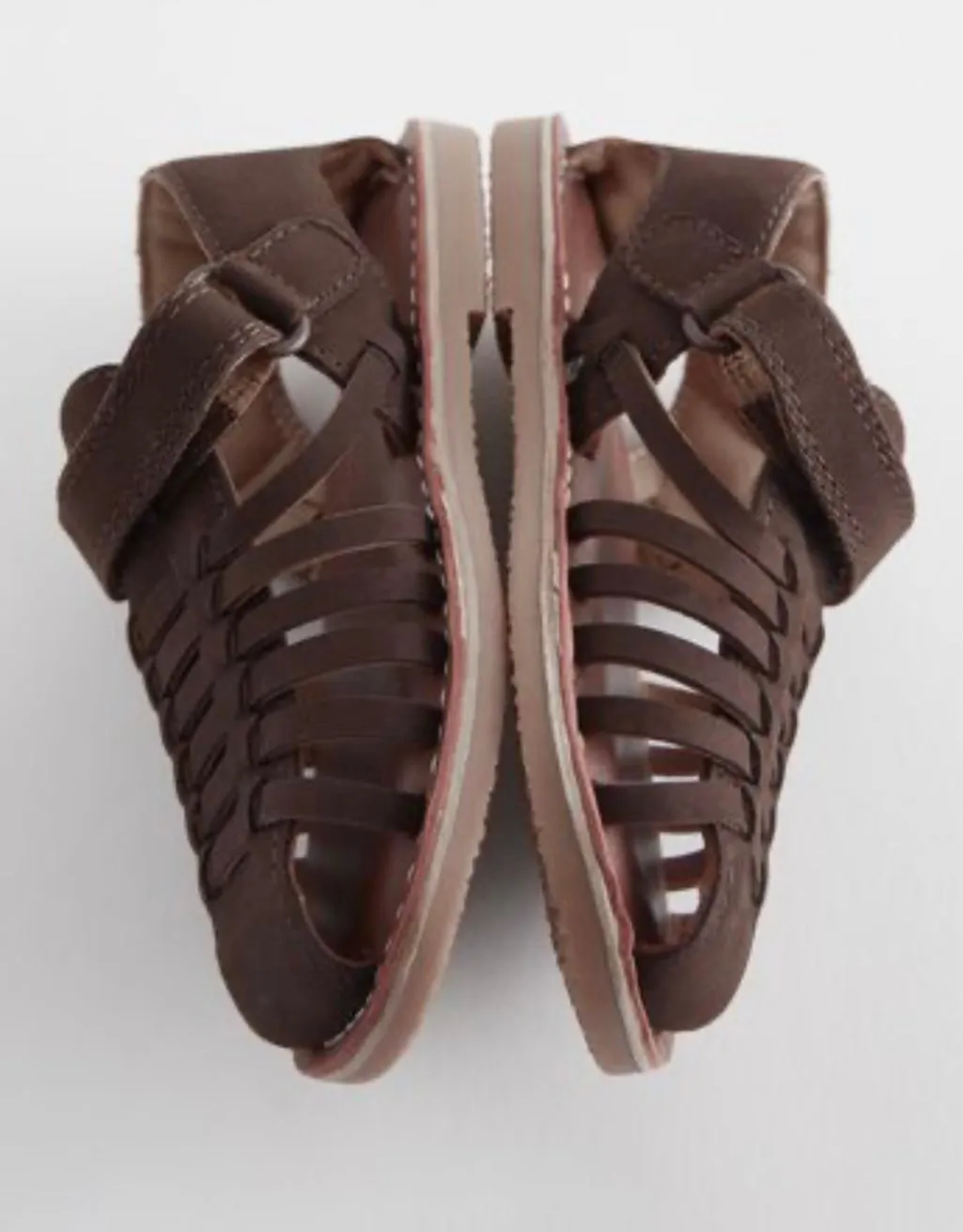 NEXT Chocolate Brown Standard Leather Closed Toe Sandals Size 8