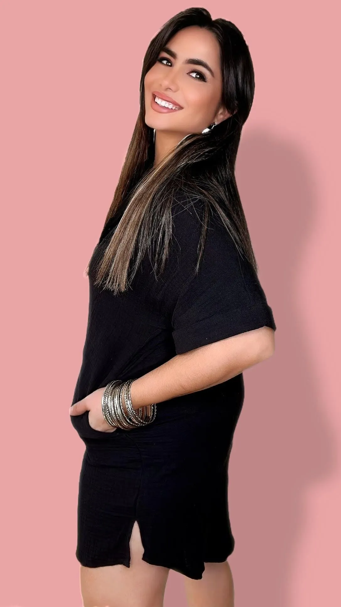 Noa Boho Dress (Black)