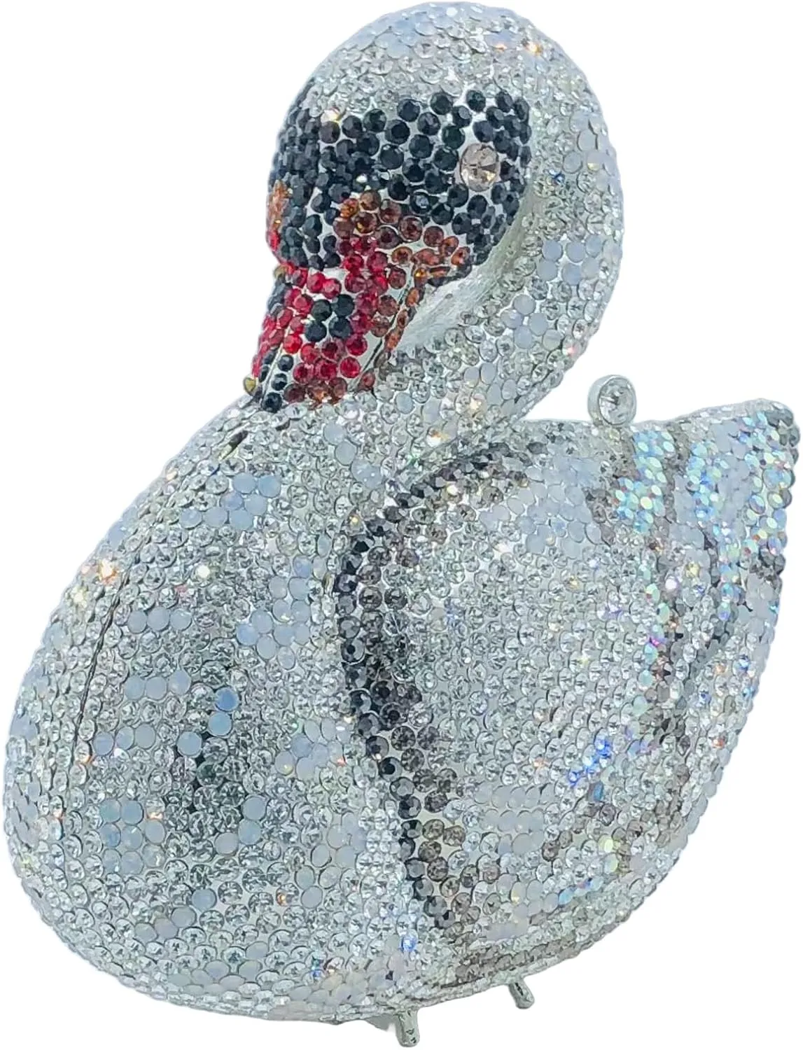 Novelty Swan Crystal Clutch Women Evening Bag and Clutches Party Prom Wedding Handbags Rhinestone Clutch Purses,Mini