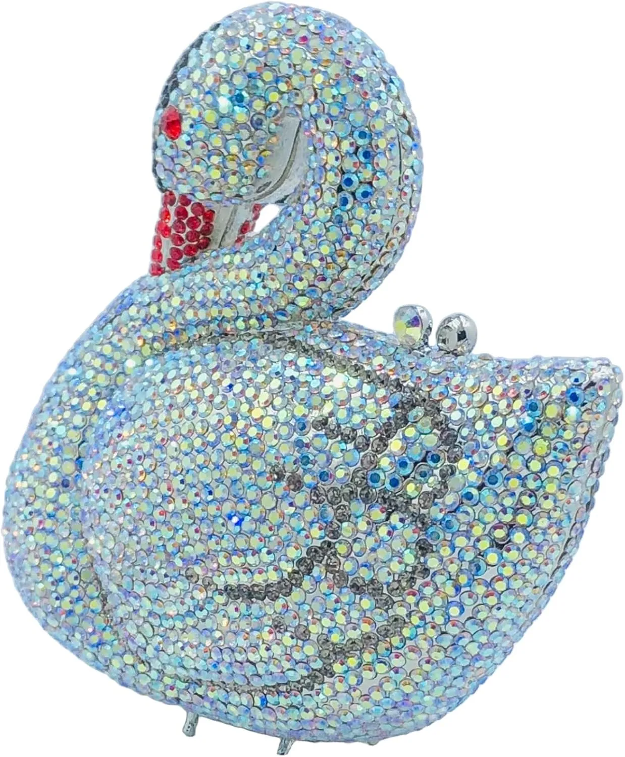 Novelty Swan Crystal Clutch Women Evening Bag and Clutches Party Prom Wedding Handbags Rhinestone Clutch Purses,Mini