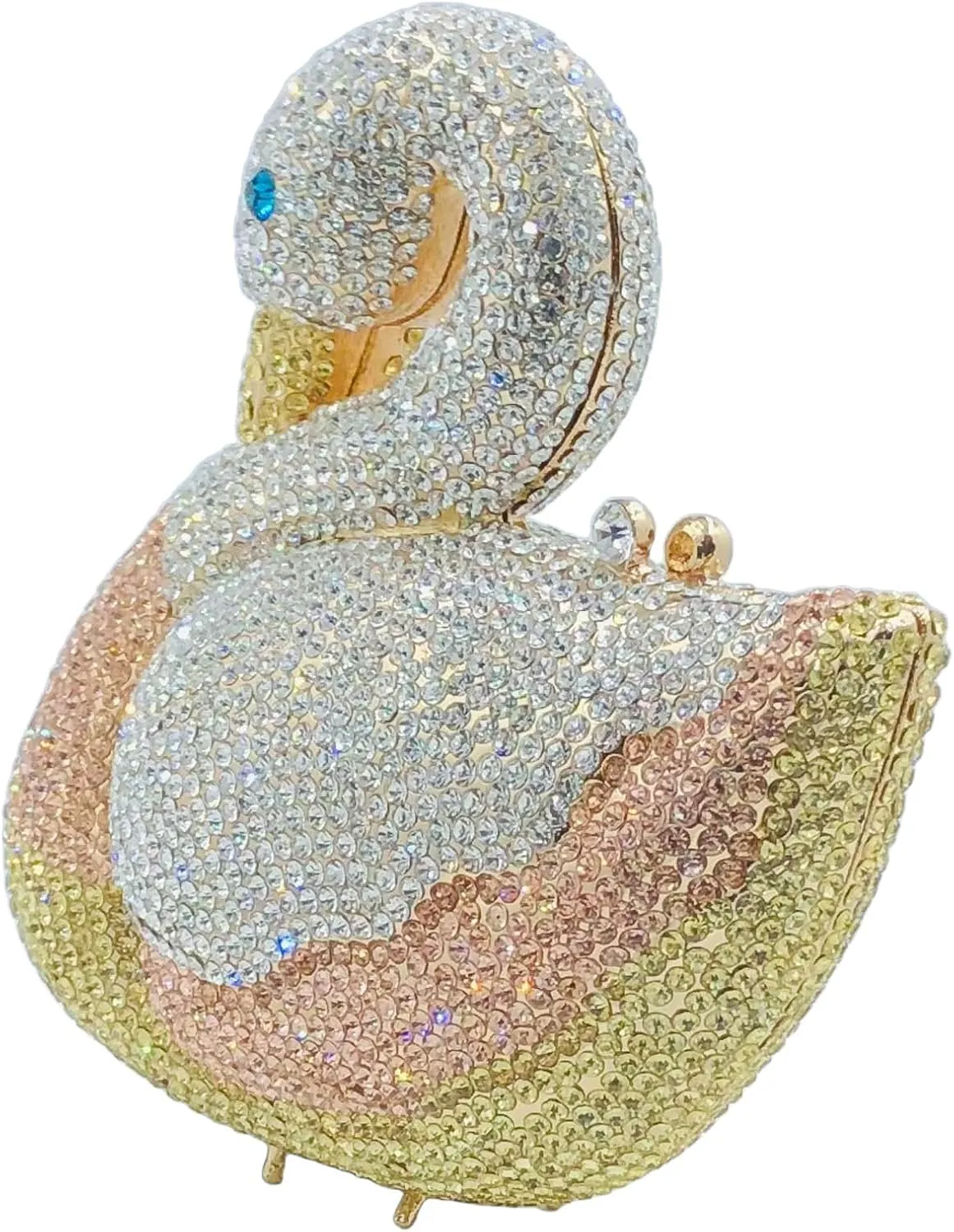 Novelty Swan Crystal Clutch Women Evening Bag and Clutches Party Prom Wedding Handbags Rhinestone Clutch Purses,Mini