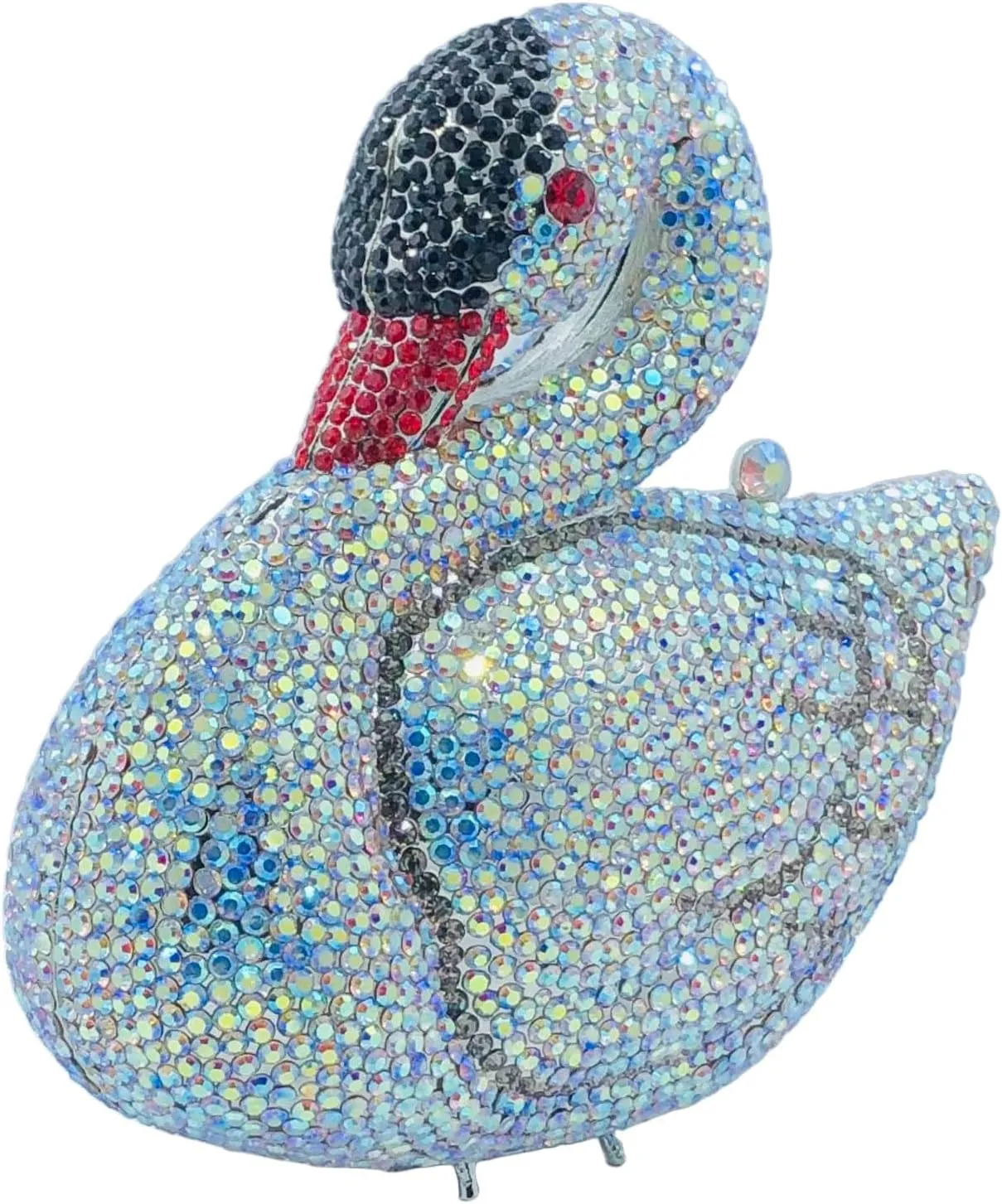 Novelty Swan Crystal Clutch Women Evening Bag and Clutches Party Prom Wedding Handbags Rhinestone Clutch Purses,Mini