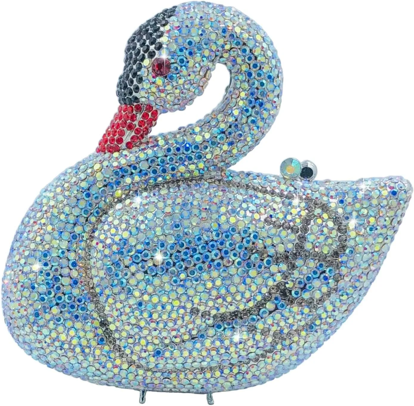 Novelty Swan Crystal Clutch Women Evening Bag and Clutches Party Prom Wedding Handbags Rhinestone Clutch Purses,Mini