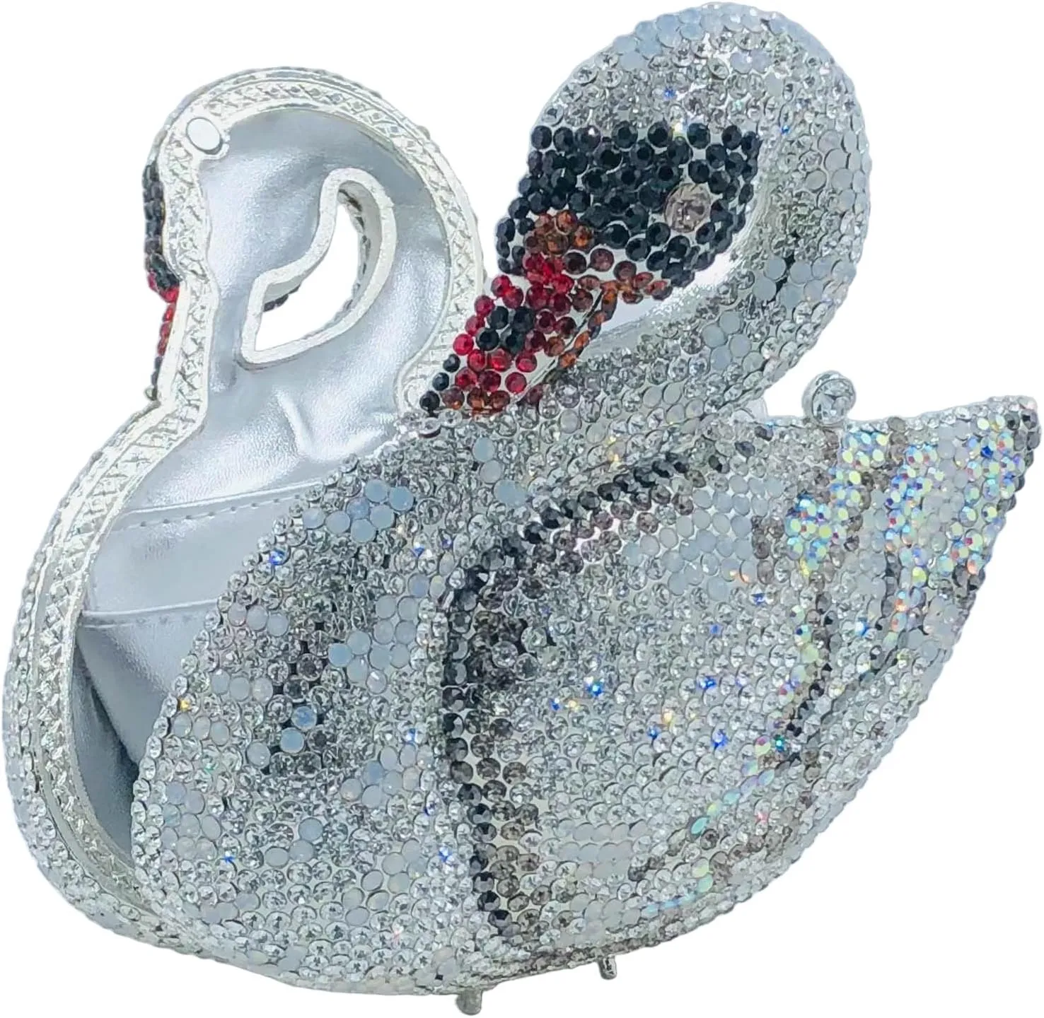 Novelty Swan Crystal Clutch Women Evening Bag and Clutches Party Prom Wedding Handbags Rhinestone Clutch Purses,Mini