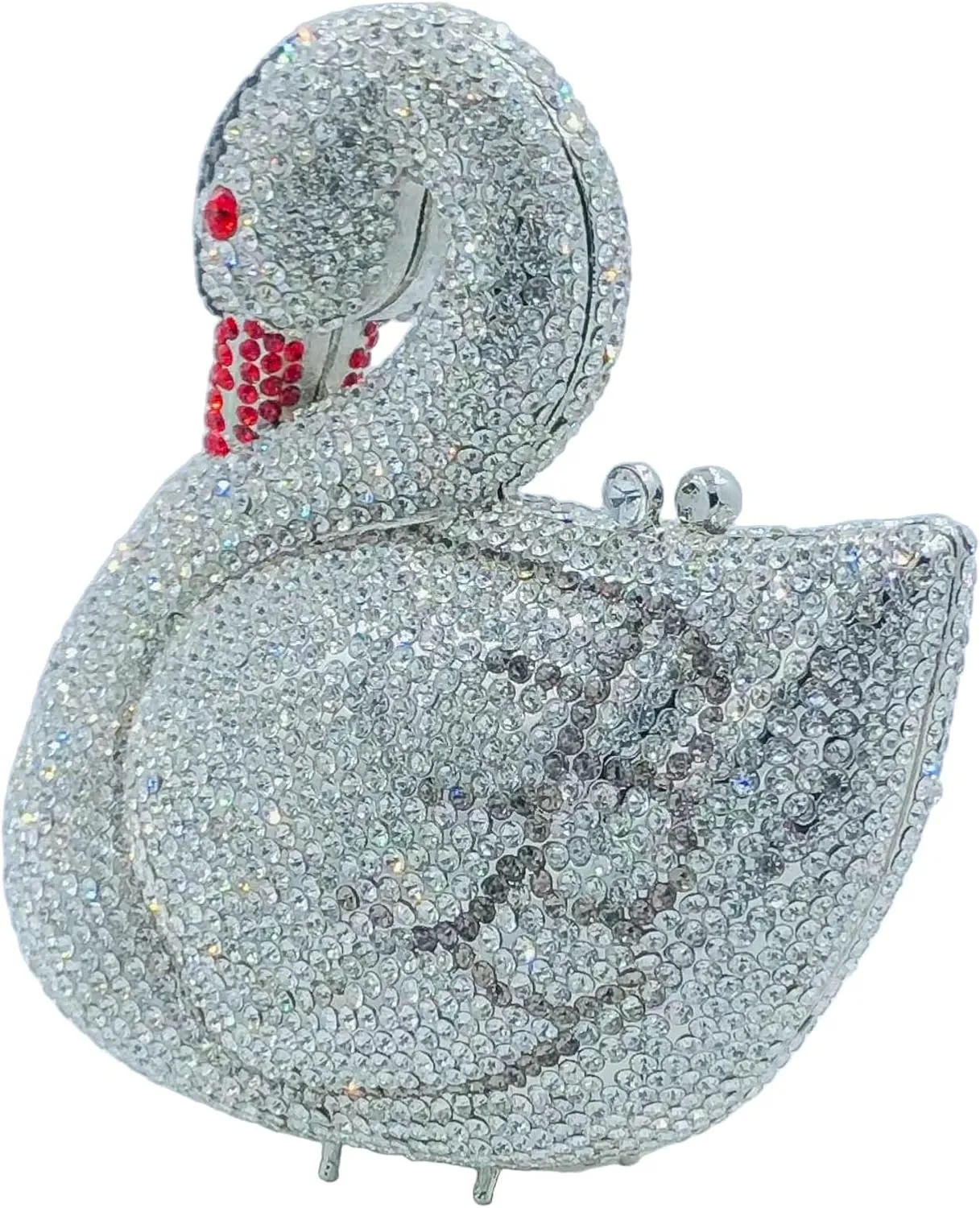 Novelty Swan Crystal Clutch Women Evening Bag and Clutches Party Prom Wedding Handbags Rhinestone Clutch Purses,Mini