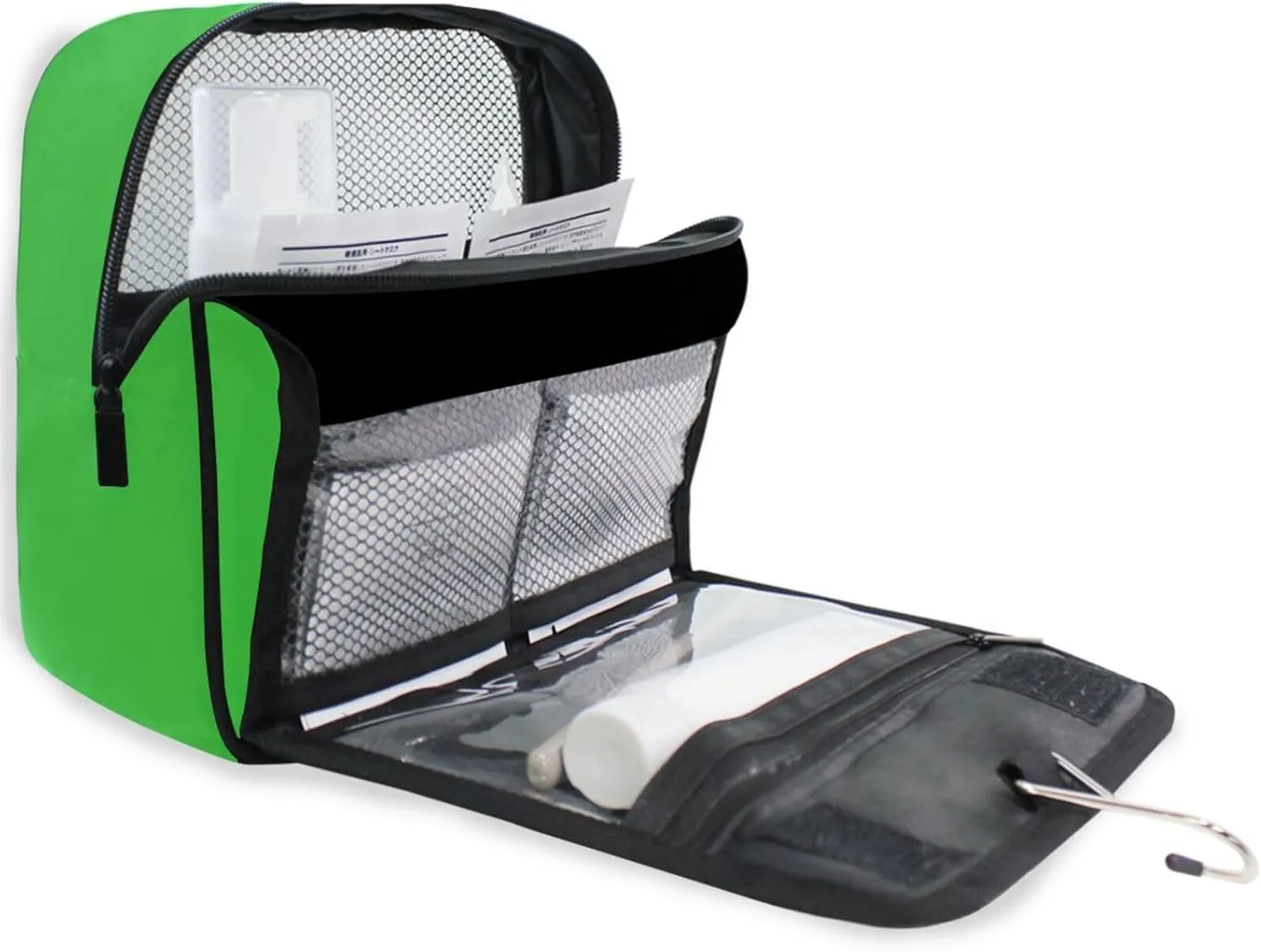 ODAWA Ivy Green Toiletry Bags Makeup Organizer with Hook Spacious Toiletry Bag for Women and Men