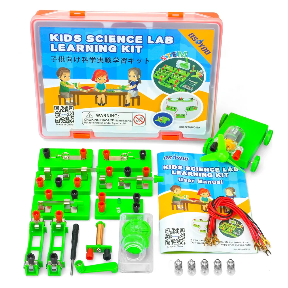 OSOYOO Science Electricity and Magnetism Experiment Set for Students in Grades 3-9