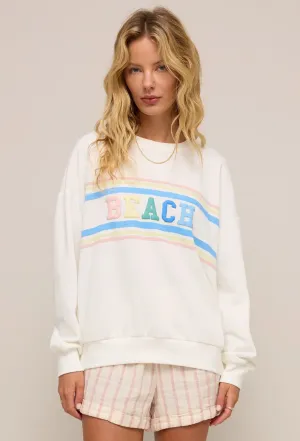 Oversized Beach Sweatshirt in Vanilla Ice