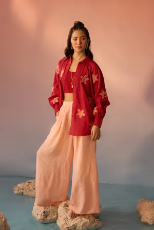 Oversized Shirt with Star Applique
