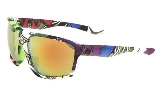 Oversized Sports Wrap Surfer skateboarding Graffiti Street Sunglasses
