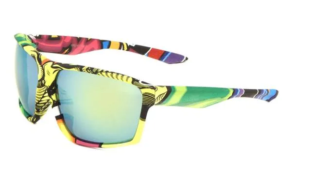 Oversized Sports Wrap Surfer skateboarding Graffiti Street Sunglasses