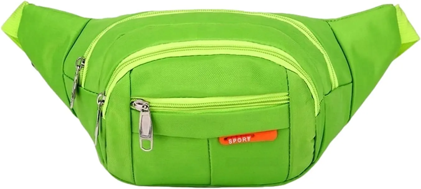 PacificPlex Womens Unisex Nylon Canvas Fanny Pack Waist Money Wallet Belt Travel Hiking Bag Secure Everywhere Theme Park Festival Hip Pouch For Essentials