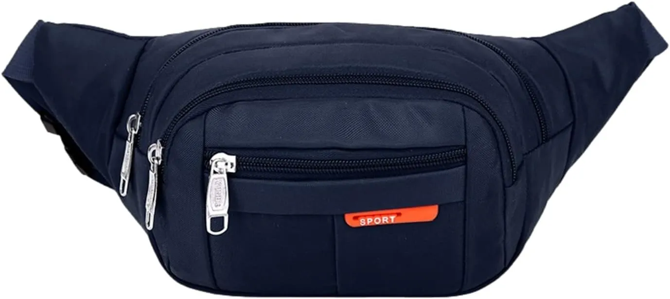 PacificPlex Womens Unisex Nylon Canvas Fanny Pack Waist Money Wallet Belt Travel Hiking Bag Secure Everywhere Theme Park Festival Hip Pouch For Essentials