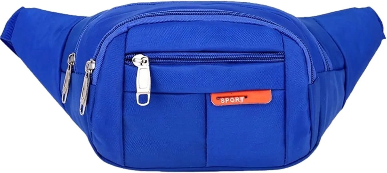 PacificPlex Womens Unisex Nylon Canvas Fanny Pack Waist Money Wallet Belt Travel Hiking Bag Secure Everywhere Theme Park Festival Hip Pouch For Essentials