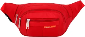 PacificPlex Womens Unisex Nylon Canvas Fanny Pack Waist Money Wallet Belt Travel Hiking Bag Secure Everywhere Theme Park Festival Hip Pouch For Essentials