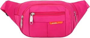 PacificPlex Womens Unisex Nylon Canvas Fanny Pack Waist Money Wallet Belt Travel Hiking Bag Secure Everywhere Theme Park Festival Hip Pouch For Essentials