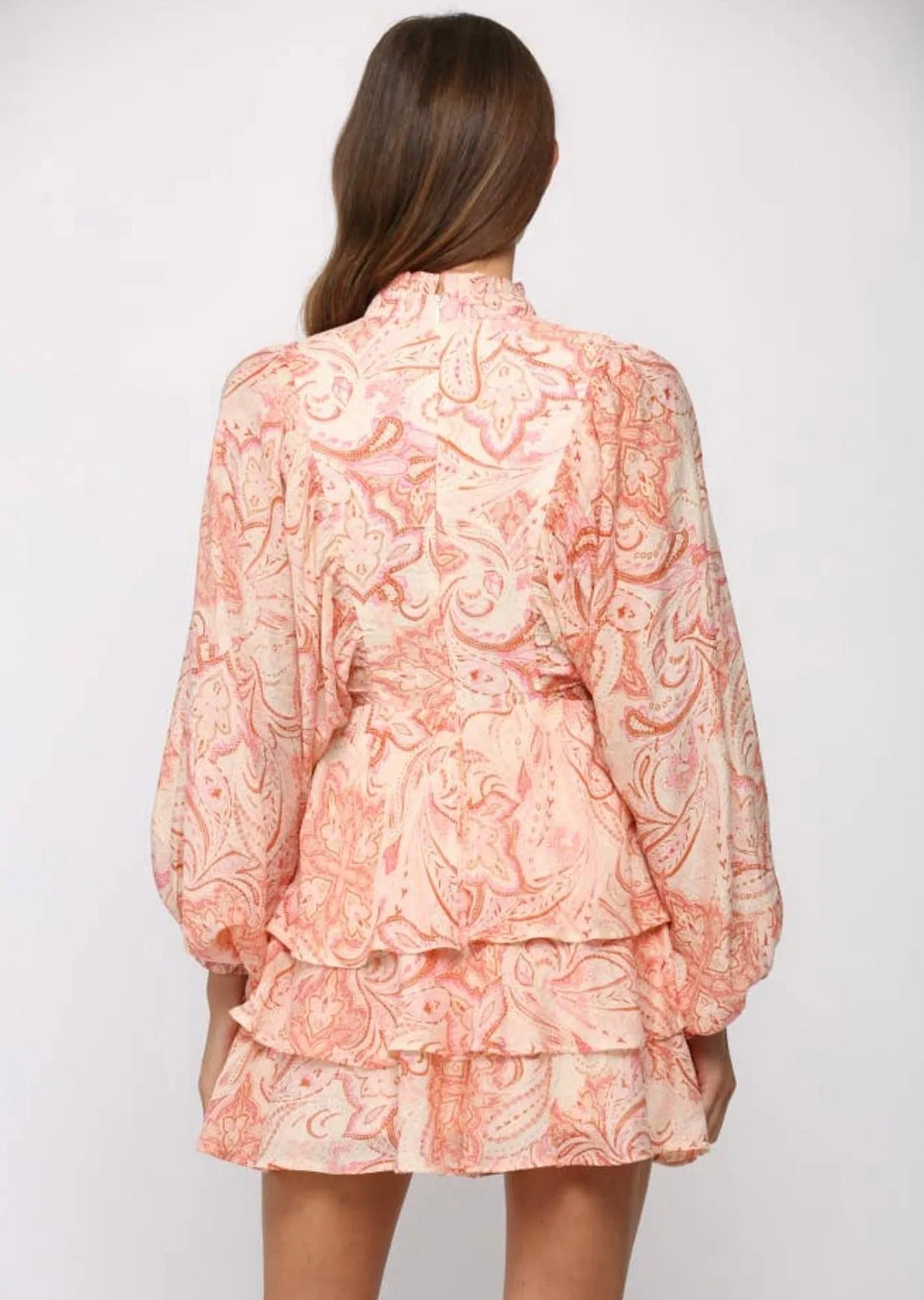 Paisley Printed Mini Dress