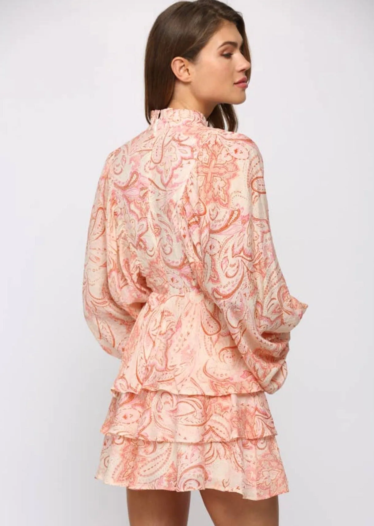 Paisley Printed Mini Dress
