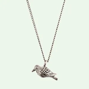 Peace Dove Small Silver Necklace