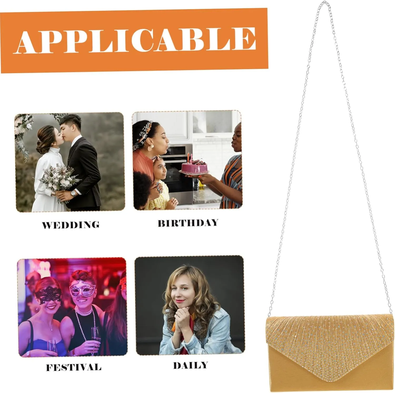 PRETYZOOM Dinner Bag Party Purses for Women Evening Wedding Purses for Women Evening Bags for Women Wedding Dress