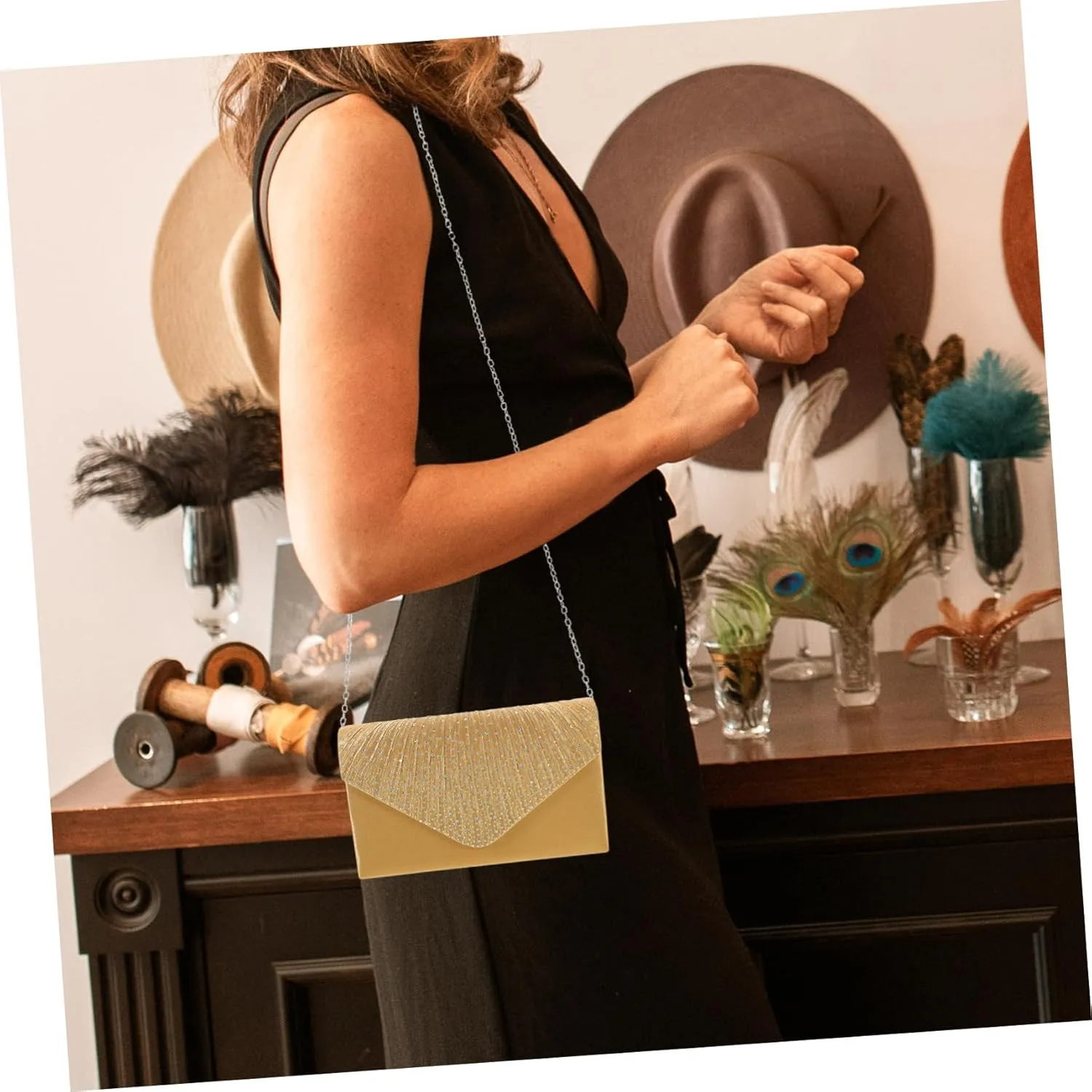 PRETYZOOM Dinner Bag Party Purses for Women Evening Wedding Purses for Women Evening Bags for Women Wedding Dress