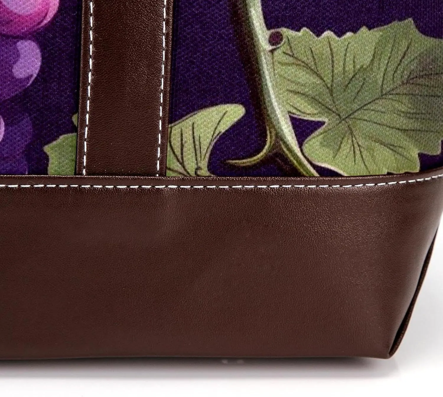 Purple Grape-2014 Tote Bags Durable Leather Canvas Purses and Handbags for Women Top Handle Shoulder Satchel Hobo Bags