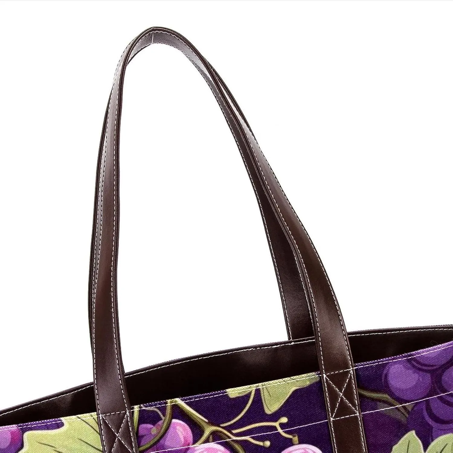 Purple Grape-2014 Tote Bags Durable Leather Canvas Purses and Handbags for Women Top Handle Shoulder Satchel Hobo Bags