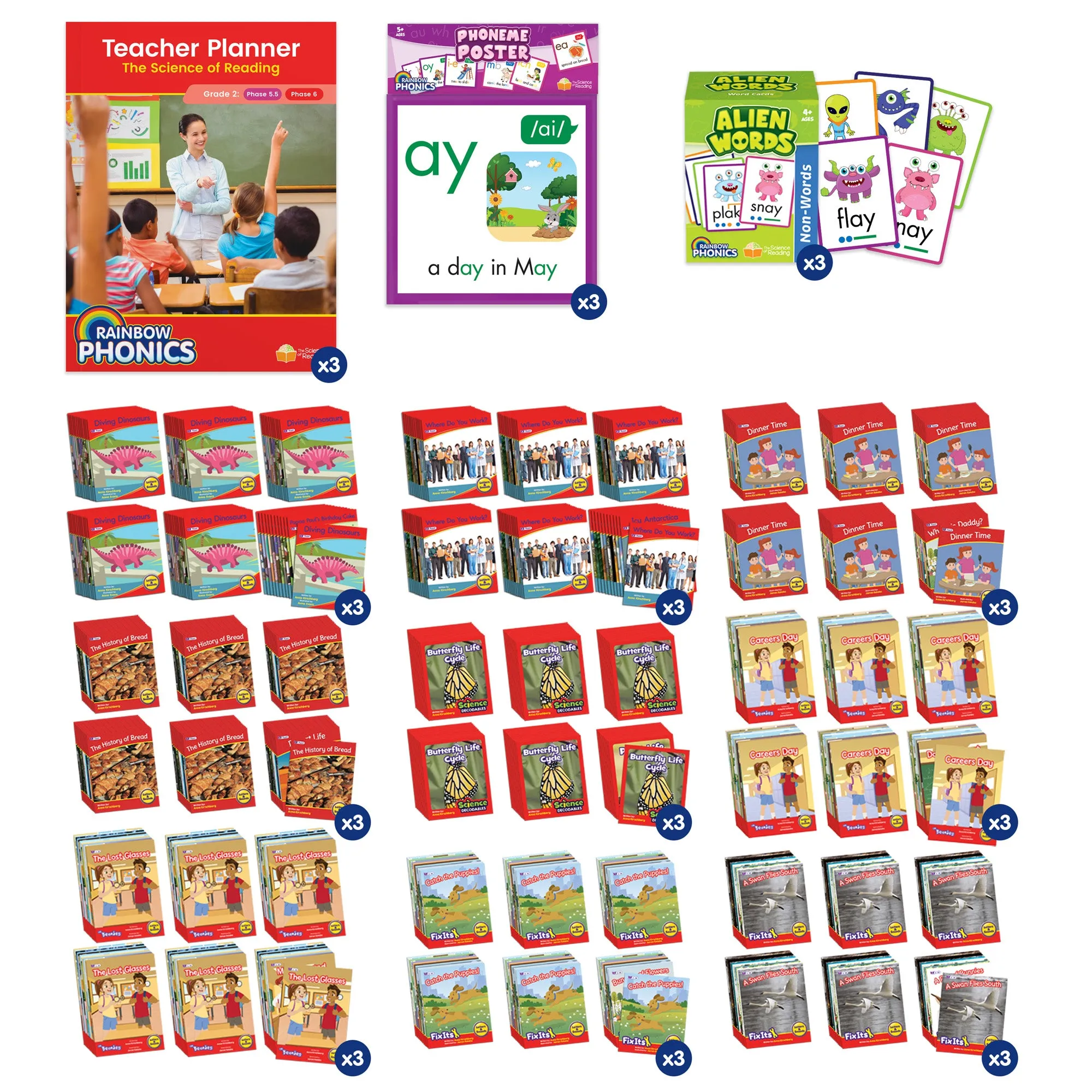 Rainbow Phonics School Kit 2nd Grade