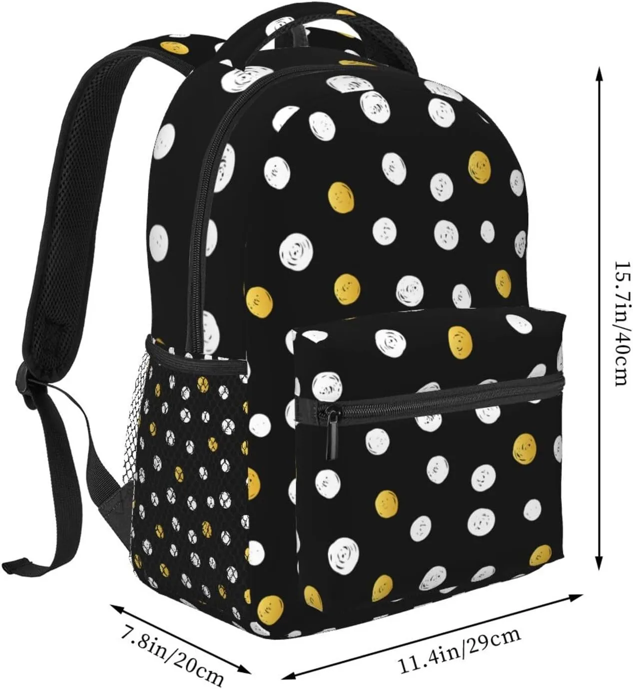 Rainbow Polka Dot Backpack,Cute Bookbags Laptop Bag Shoulder Bags Travel Hiking Camping Daypack for Men Women