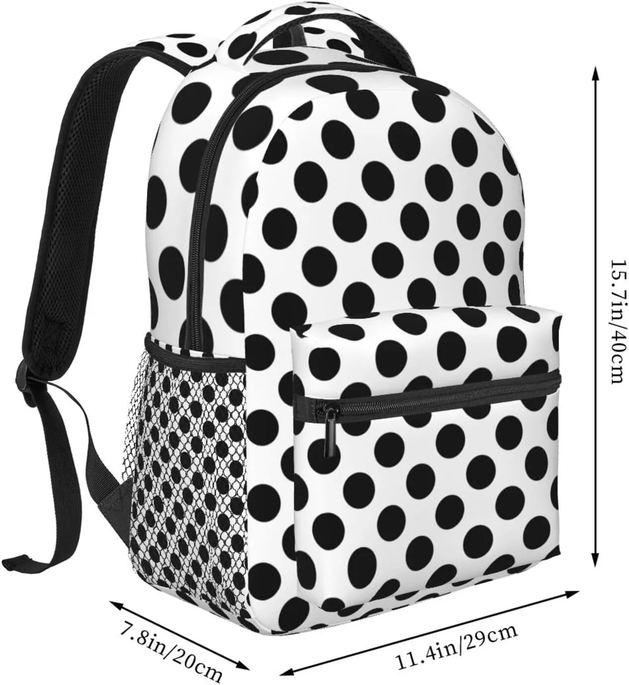 Rainbow Polka Dot Backpack,Cute Bookbags Laptop Bag Shoulder Bags Travel Hiking Camping Daypack for Men Women