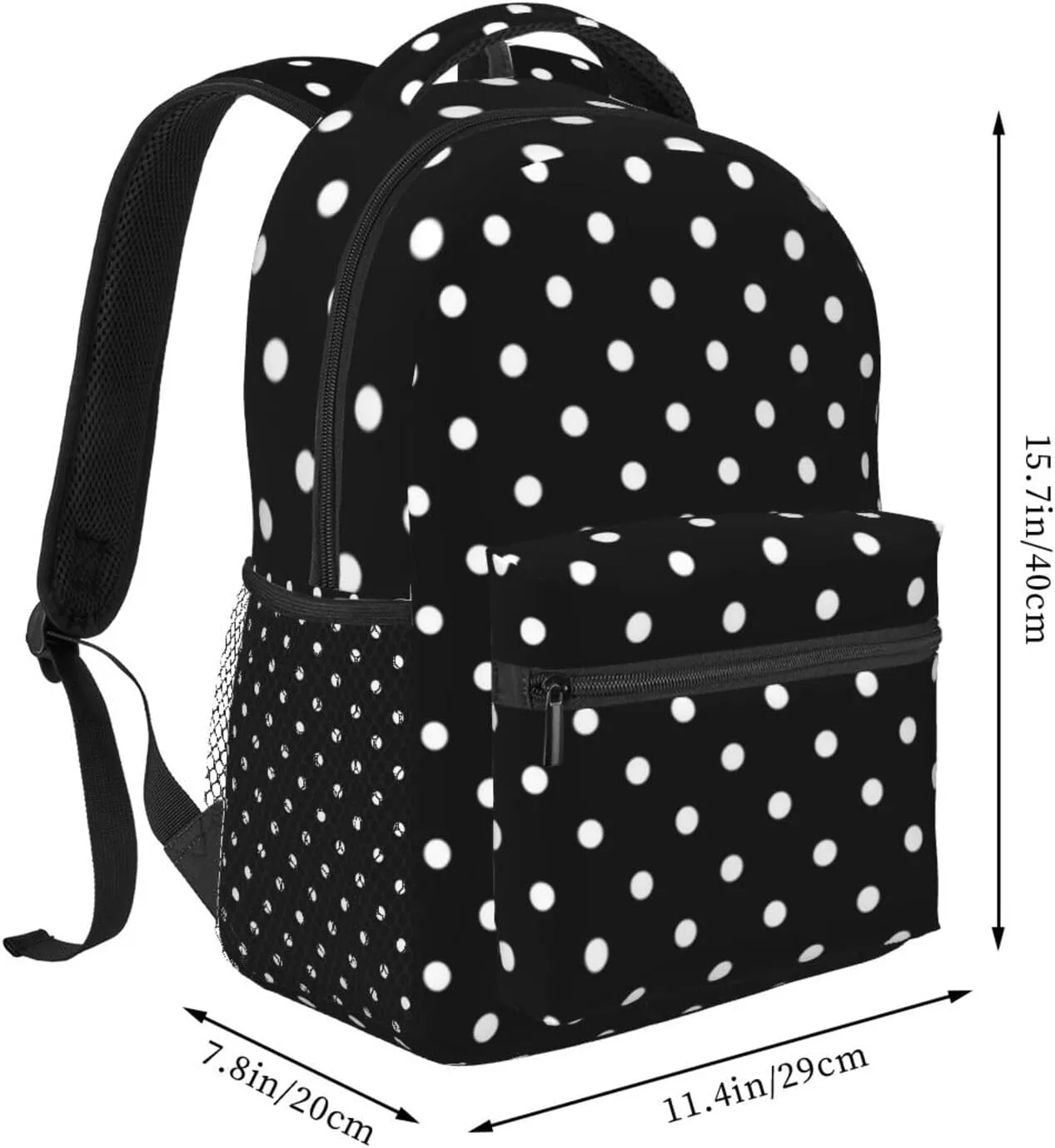 Rainbow Polka Dot Backpack,Cute Bookbags Laptop Bag Shoulder Bags Travel Hiking Camping Daypack for Men Women