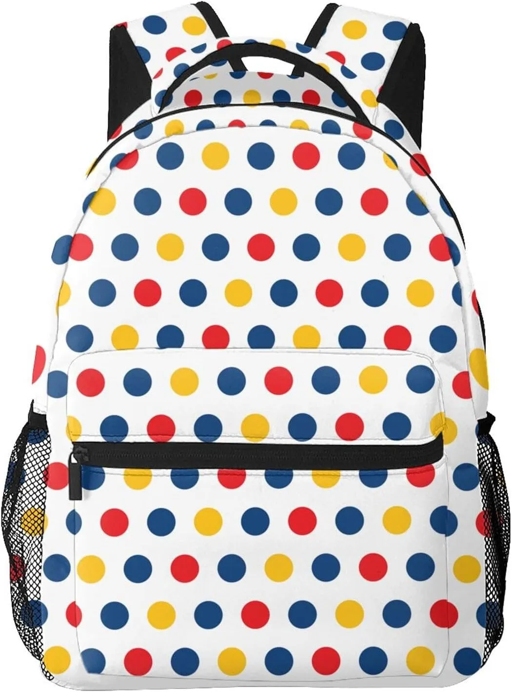Rainbow Polka Dot Backpack,Cute Bookbags Laptop Bag Shoulder Bags Travel Hiking Camping Daypack for Men Women