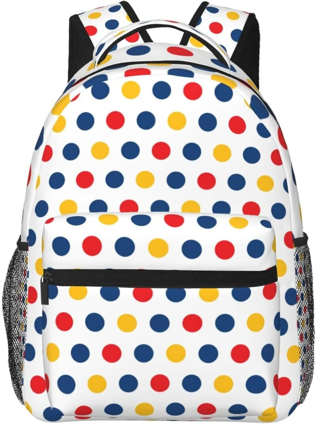Rainbow Polka Dot Backpack,Cute Bookbags Laptop Bag Shoulder Bags Travel Hiking Camping Daypack for Men Women